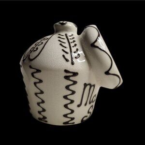 Mashay Pottery Maldon Sea Salt Pig Cellar - Cream with Brown Decoration